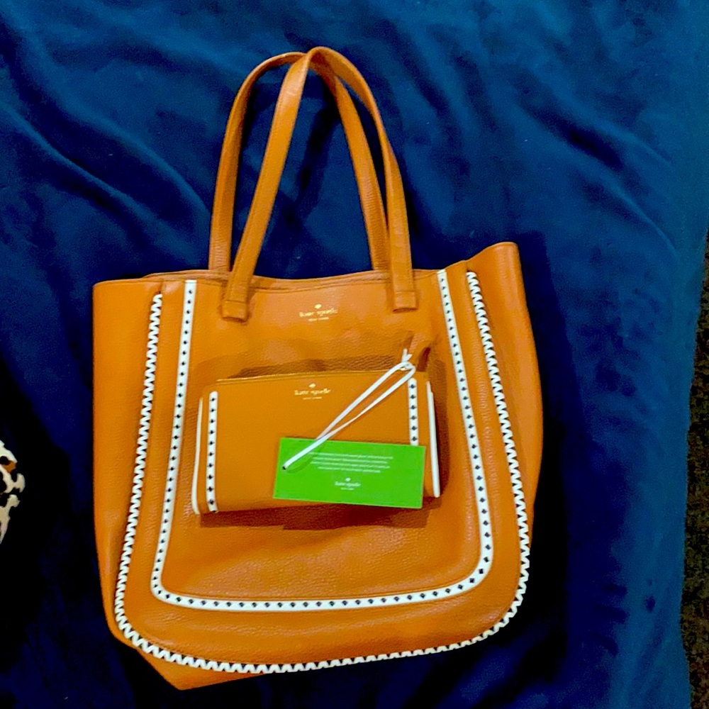 Kate Spade Large Tote and NWT matching wallet.